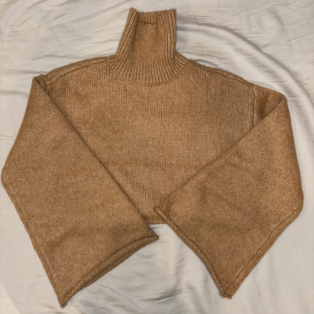 Forever 21 Camel Cowl Neck Sweater
